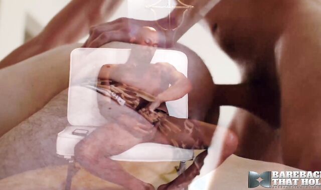 BAREBACKTHATHOLE Dark-Hued Cub Saul Leinad Jerks Solo