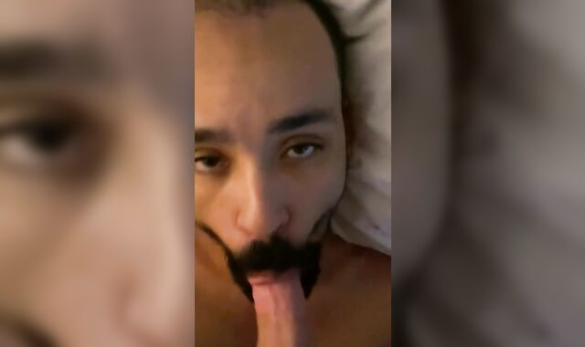 Me gargling my beau yam-sized curved white pecker