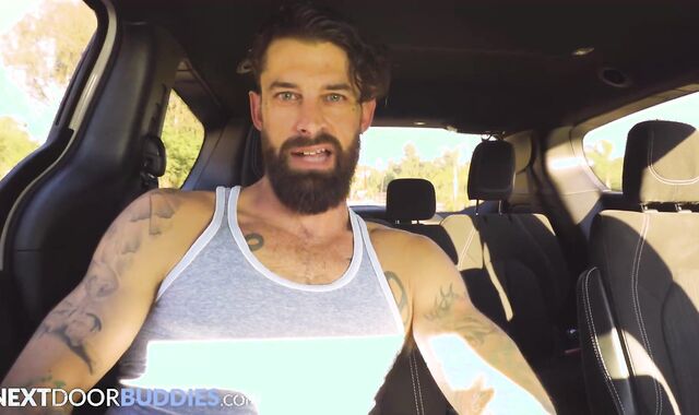 Tatted Cub Topped by Large Cocked Stranger - Alpha Wolfe, Blake Naughtier - NextDoorBuddies