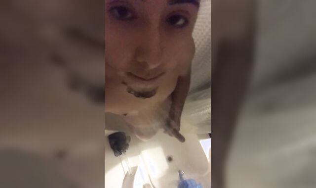 Showcasing lollipop in the bathroom