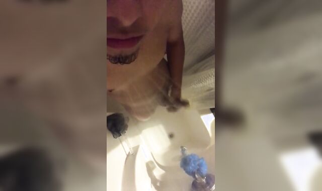 Showcasing lollipop in the bathroom