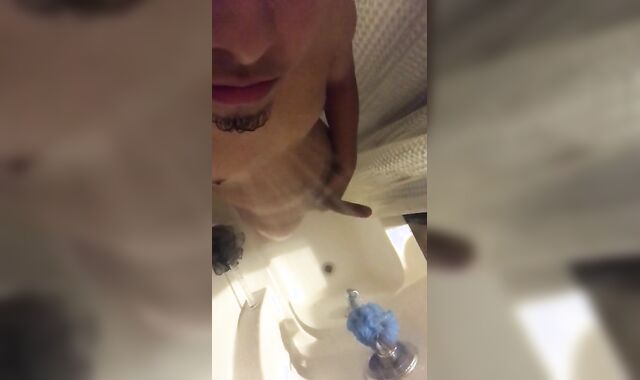 Showcasing lollipop in the bathroom