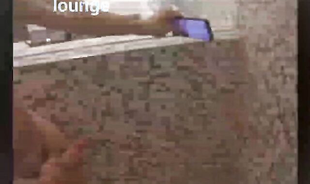 Shower masterbation in high-class lounge