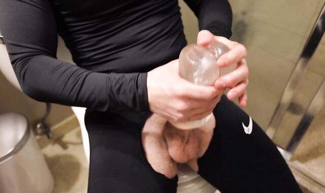 Femboy Using a Fleshlight To Make Himself Geyser With Jizz