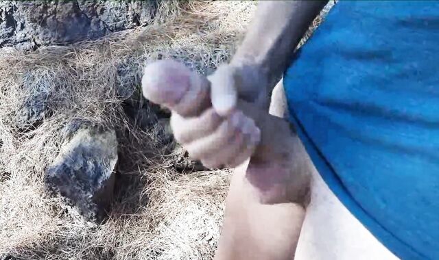 Trecking with my friend and wank off