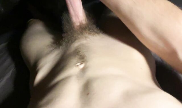 Young fellow wanking huge dude meat until spunk POINT OF SIGHT