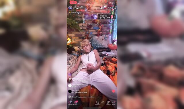 Cumming on Tiktok LIVE , TIKTOK LIVE JIZZING jerkin on Tiktok live showing pecker on Tiktok live bulge