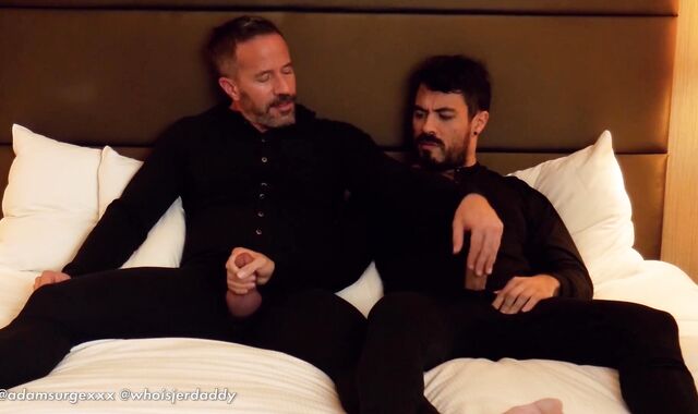 Insane wank off mates in union suits strokin to supah-torrid pornography