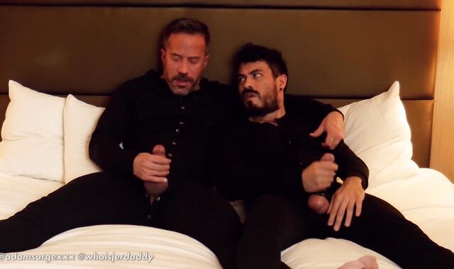 Insane wank off mates in union suits strokin to supah-torrid pornography