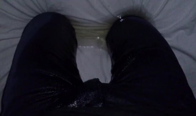 Piss Bony Jeans on the Bed