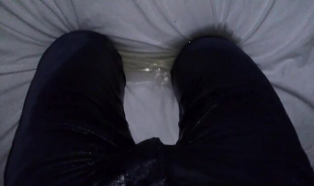Piss Bony Jeans on the Bed