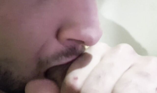 Self Inhale My Own Petite Sausage. Alone at Home.