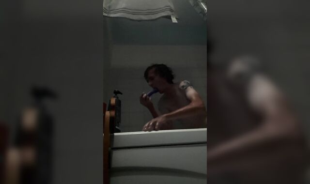 Frolicking with fake-hard-on before work