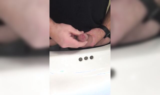 Witness my Sluggish uncut jizz-pump taking a pee in the drown @ work. Then nearly blasted a ball nut sack trying to Spunk
