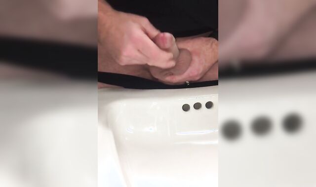 Witness my Sluggish uncut jizz-pump taking a pee in the drown @ work. Then nearly blasted a ball nut sack trying to Spunk
