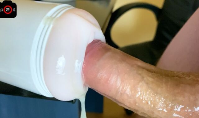 Squealing Boy with Thick Dinky Ravaging a Cock-Squeezing Fleshlight until Strenuous Ejaculation Cash-Shot - 4K