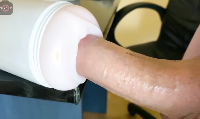 Squealing Boy with Thick Dinky Ravaging a Cock-Squeezing Fleshlight until Strenuous Ejaculation Cash-Shot - 4K