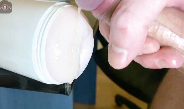 Squealing Boy with Thick Dinky Ravaging a Cock-Squeezing Fleshlight until Strenuous Ejaculation Cash-Shot - 4K