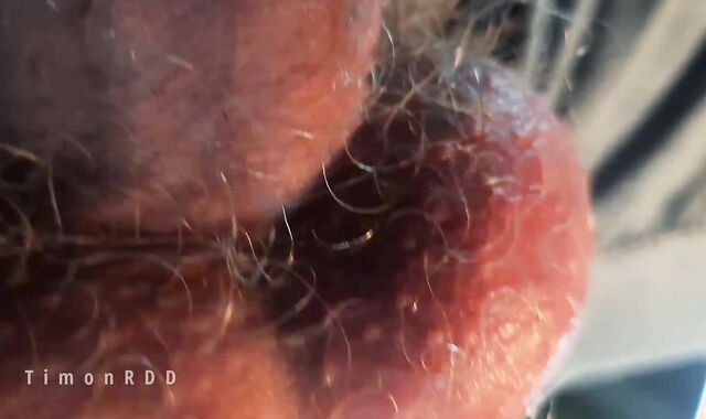 The guy jism abundantly putting his thumbs under the foreskin