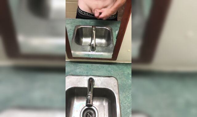 Compilation of Pissing and Spunking at a urinal 2 times this weekend
