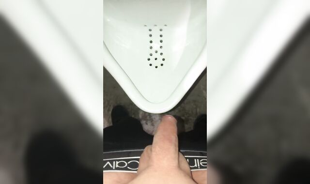 Compilation of Pissing and Spunking at a urinal 2 times this weekend