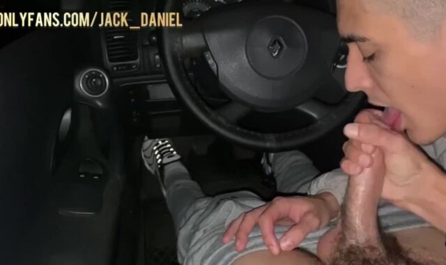 Nubile boy deep gargled a taxi driver for the trip