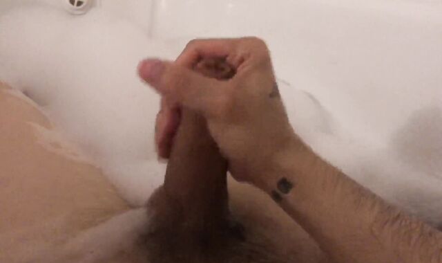 The guy loosened in a crimson-super-fucking-hot bath and came