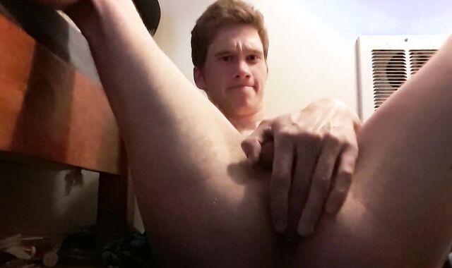 Playing with my yam-sized manhood and humping myself.....