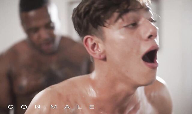 ICON MALE - Get Well-Prepped For Glide And Slip Oily Act Featuring Supah Sizzling Dudes Micah Martinez & Benvi