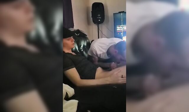 Deep Throating his thick supah super-fucking-hot trouser snake until he shoots a load in my gullet