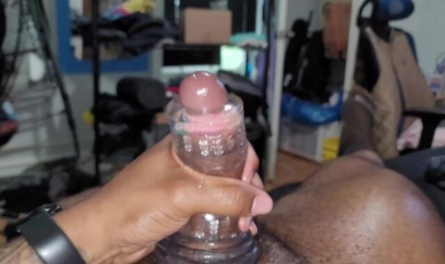 Unboxing and using my first-ever-ever masturbator from Adam & Eve until I jism seeing Large Bank challenge