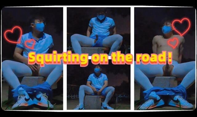 Roadside masturbation and ejaculation after school