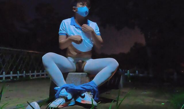 Roadside masturbation and ejaculation after school