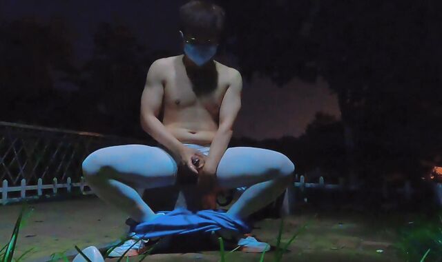 Roadside masturbation and ejaculation after school