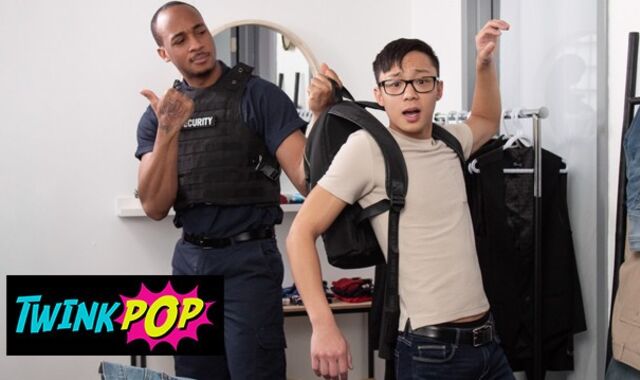 TWINKPOP - Security Dude Trent King Replaces Dane Jaxson's Butt Booty-Buttplug Toy With His Yam-Sized Beef Whistle