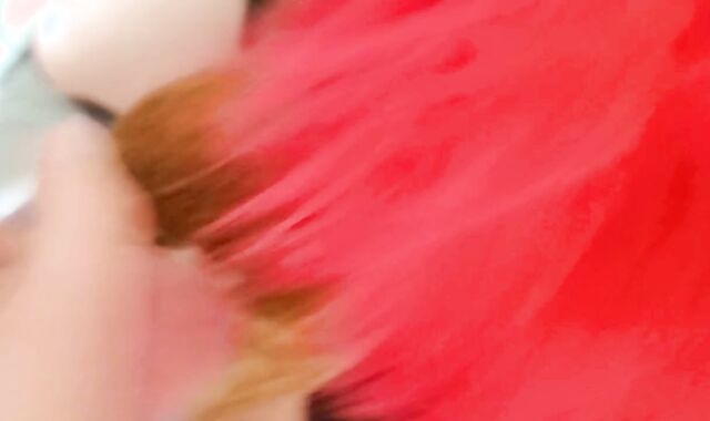 Cum on fursuit until totally caked