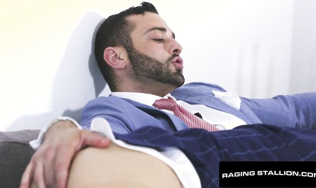 Horny Realtor Stuffed By Super-Steamy Otter - Drew Valentino, Allen King - RagingStallion