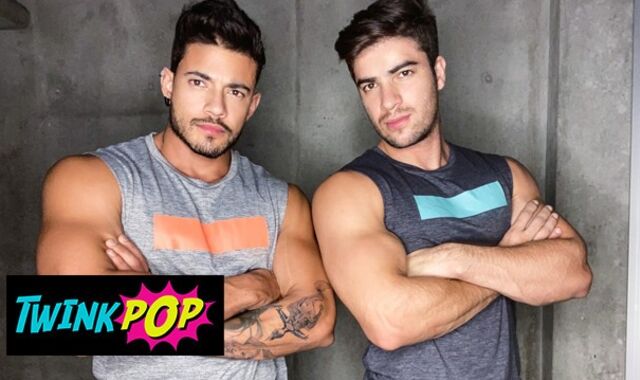 TWINKPOP - Beefy Bear Daniel Montoya Leans Bottom Alejo Ospina Over & Screws His Tight Booty