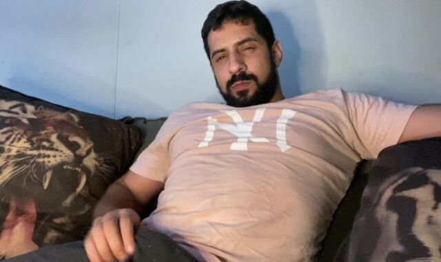 Arab good-sized bone leaving his rock-rock-hard manstick and jizzing a slew of squirting jizz