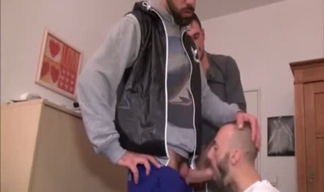 3-Way hirsute Hunks without a protection penetrate And engulf