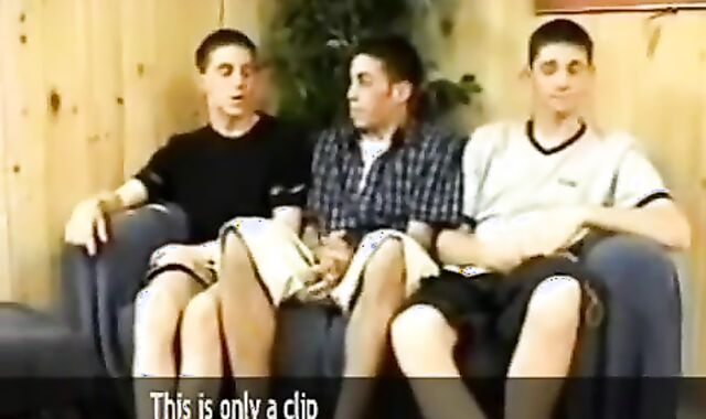 trio slightly college-aged age nubile gayboys