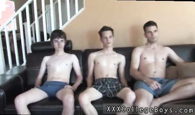 lusty stud trio kissing & absorbing