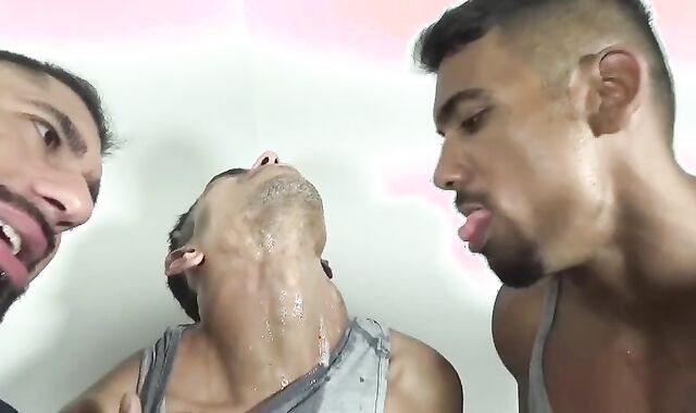 Neck take up with the tongue And Drool