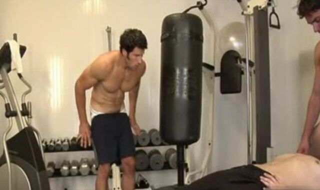 super-naughty fag three-some With nut-juice geyser