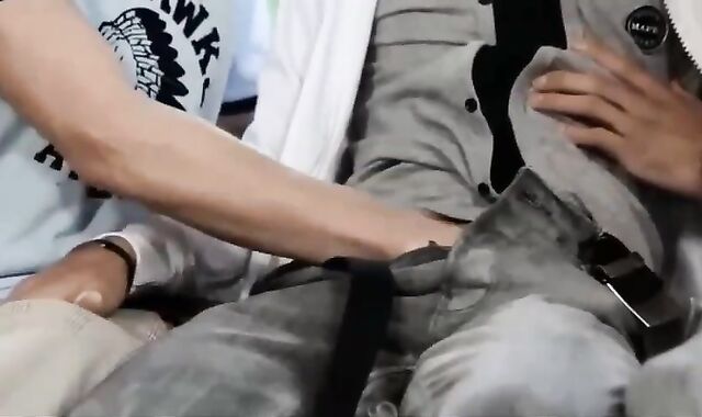 three Gay-For-Pay boyz Can't Hold It In - BareSexyBoys.com