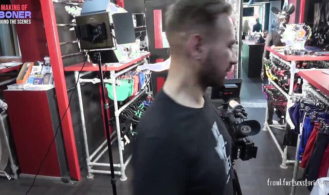 three way Scene In A homo Store - The Making Of Penetrate-Stick