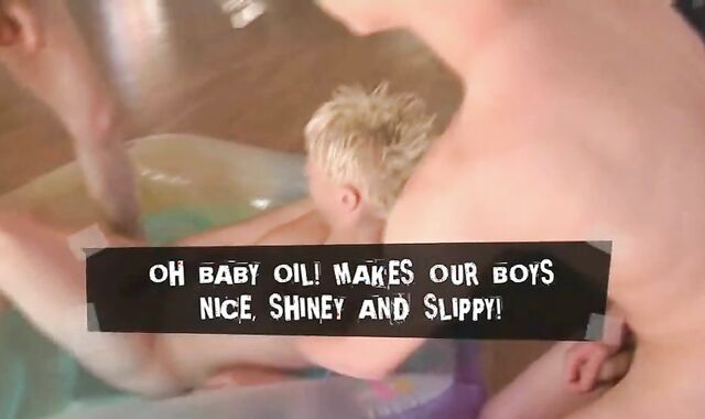 A queer trio With young eighteen age nubiles