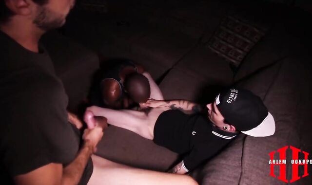 3-way With Deep Throat Jobs Jizm Rivulets And naked drill yam-sized man-meat