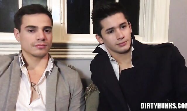 Muscle homosexual trio-some And nectar stream