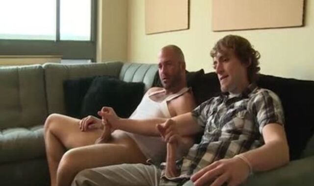 massive wang queer three-way With Facial Cumshot